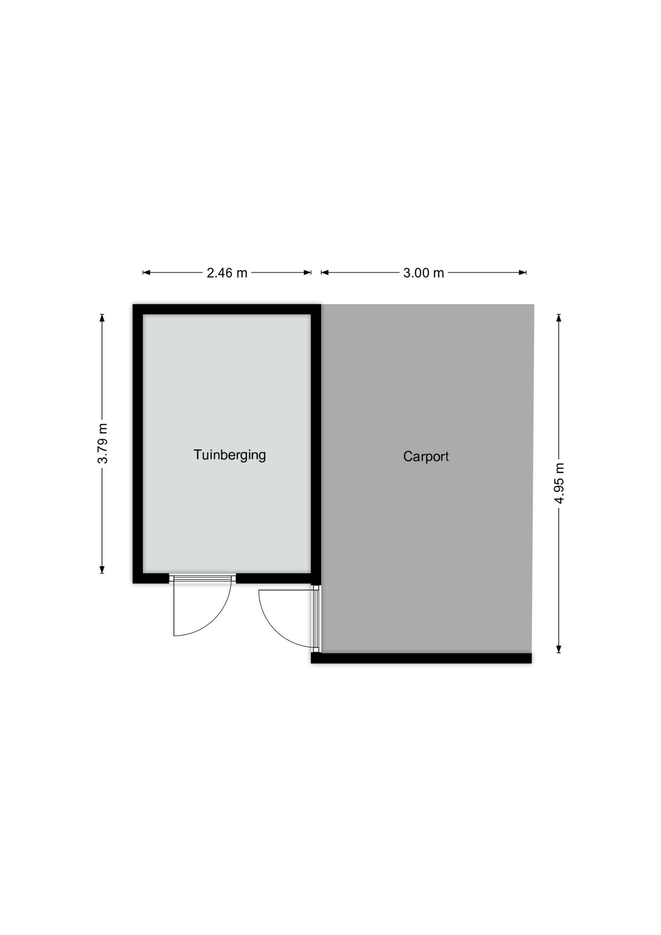 Berging + carport