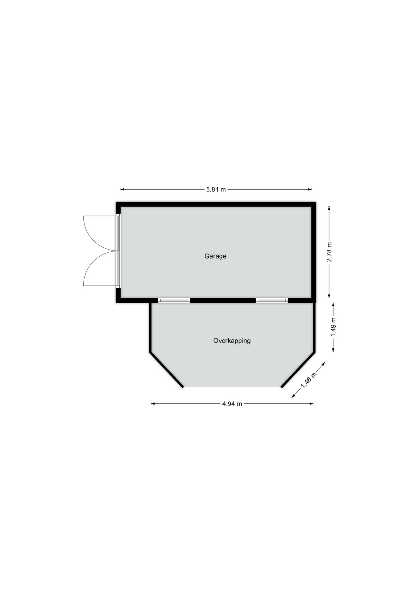 Garage en overkapping