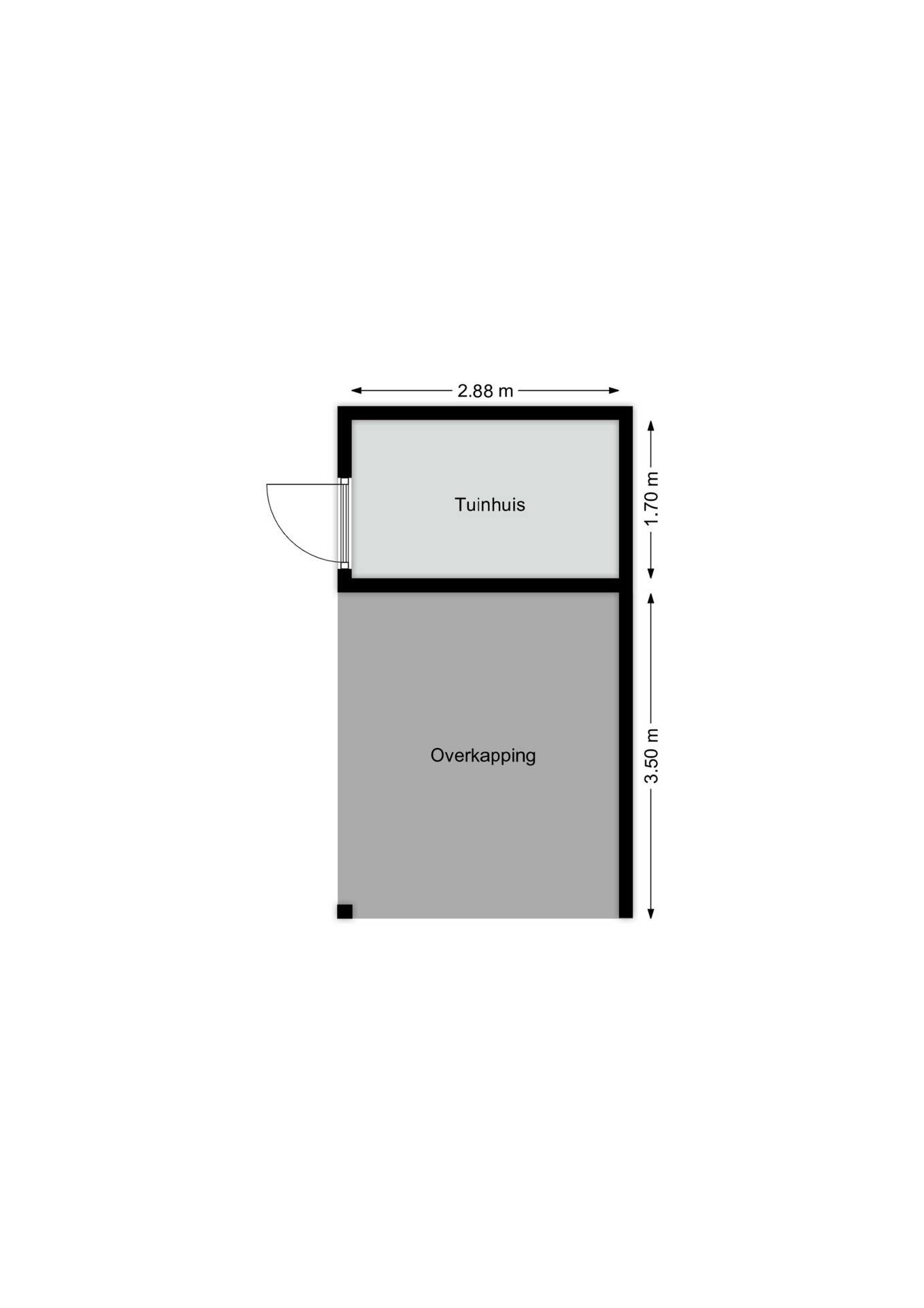 Tuinhuis met overkapping