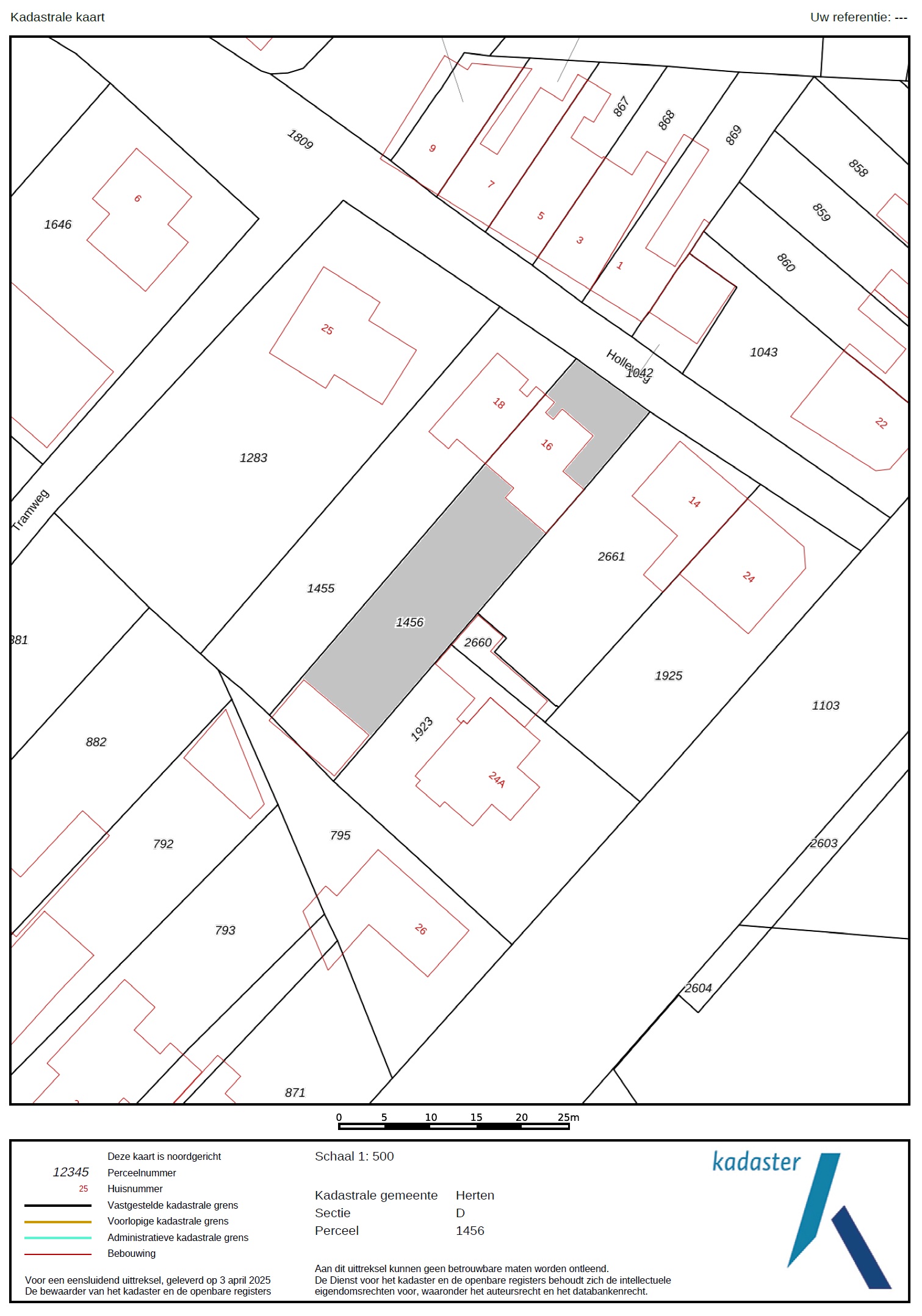 Kaart van het kadaster