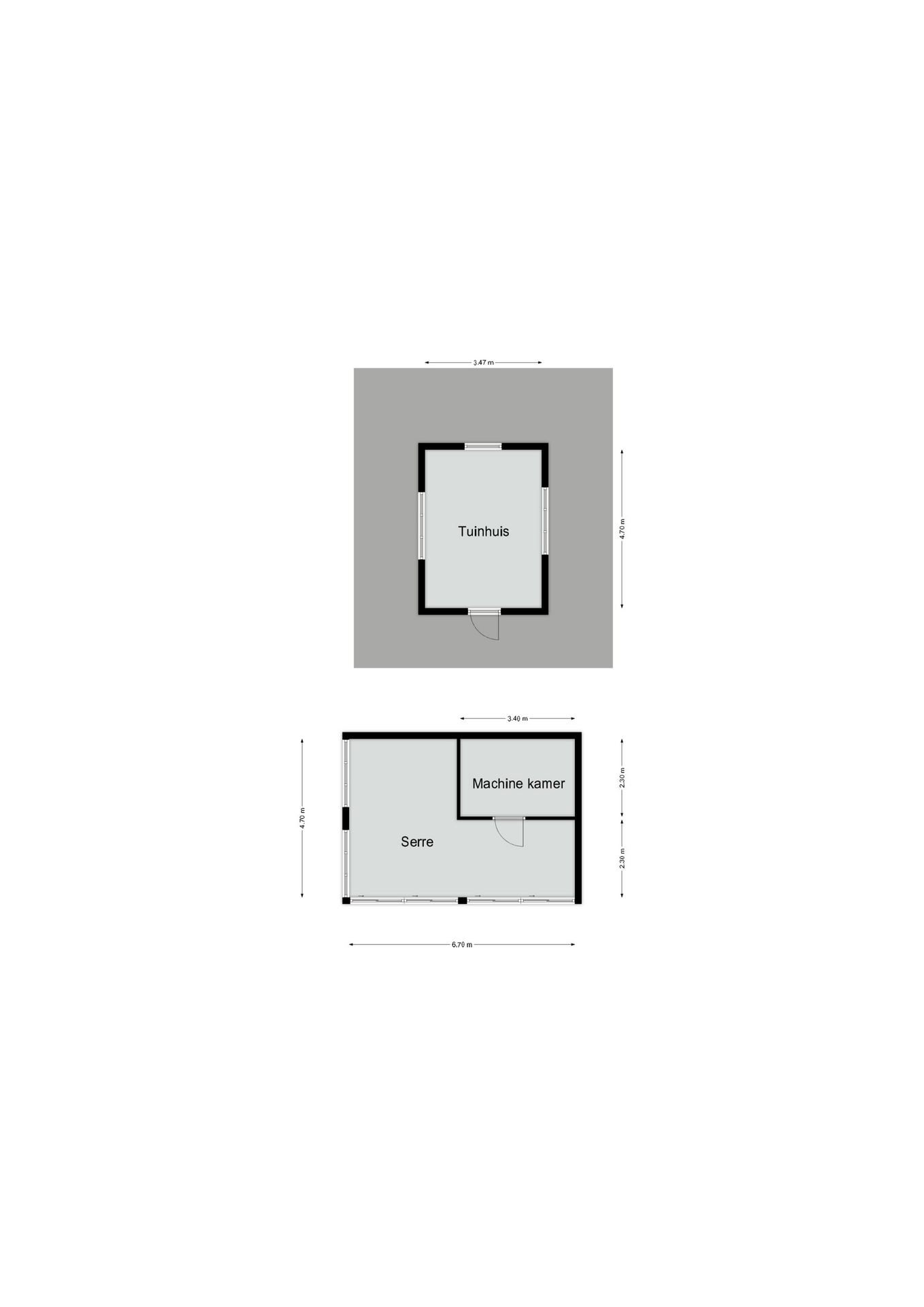 Serre + tuinhuis