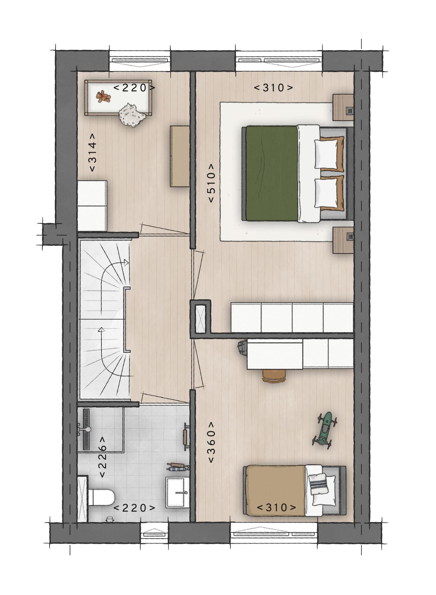 Kavel rijwoning optie 2