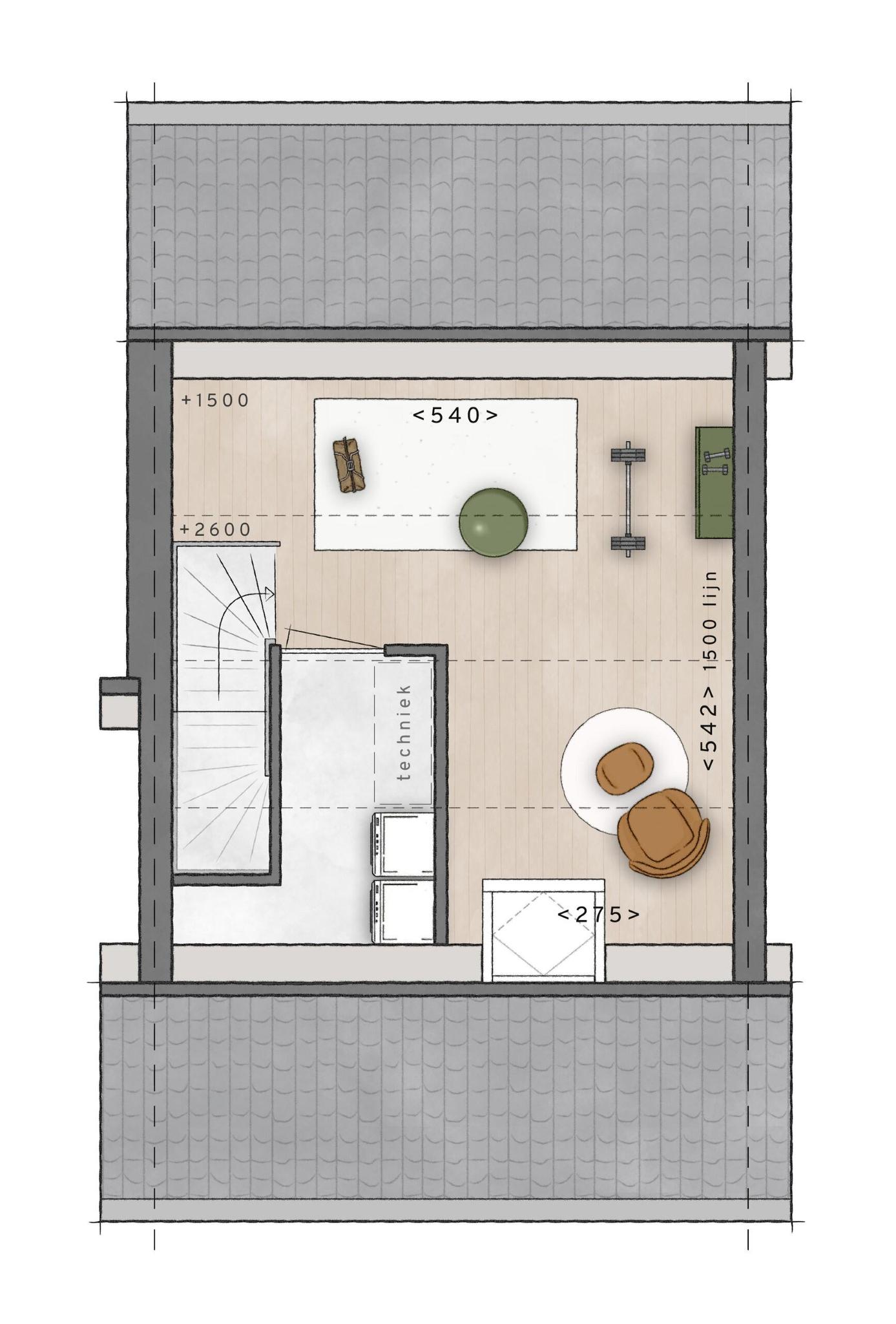 Kavel rijwoning optie 2
